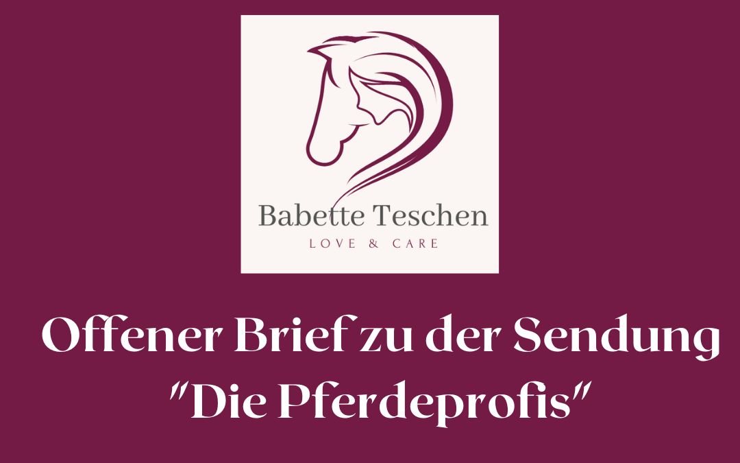 Offener Brief zu der Sendung „Die Pferdeprofis“ an Martin Rütter